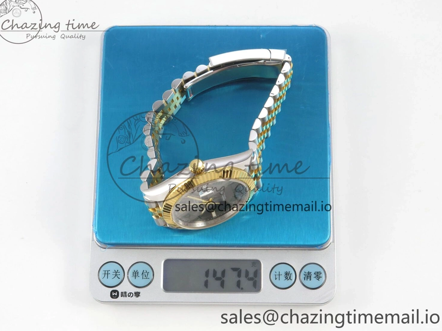 SS Edition Best Roman 1:1 DateJust Jubilee Bracelet Dial Gray 126333 (Weighted) 41 SH3235 ARF on YG 1228